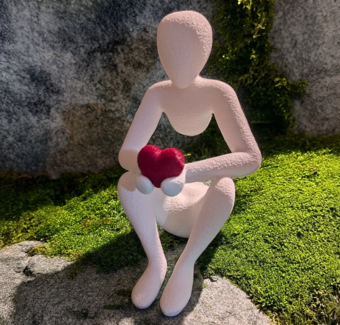 NOBody - Love's Embrace: A Minimalist Sculpture(white)